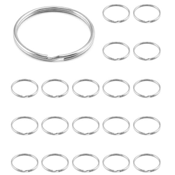 Set of 20, 2 Inch Large Open Key Rings,Key Chain Ring for Keychain and Crafts - Picture 1 of 4